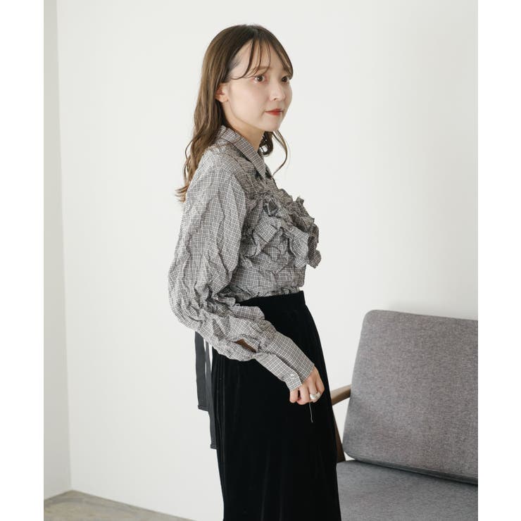 Kastane】キャッチワッシャークロップドシャツ[品番