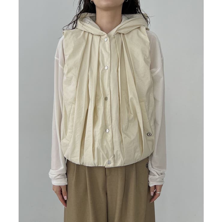 CAPRICIEUX LE'MAGE　タックフーディベスト CAPRICIEUX LE'MAGE】タックフーディベスト[品番：PALW0004259
