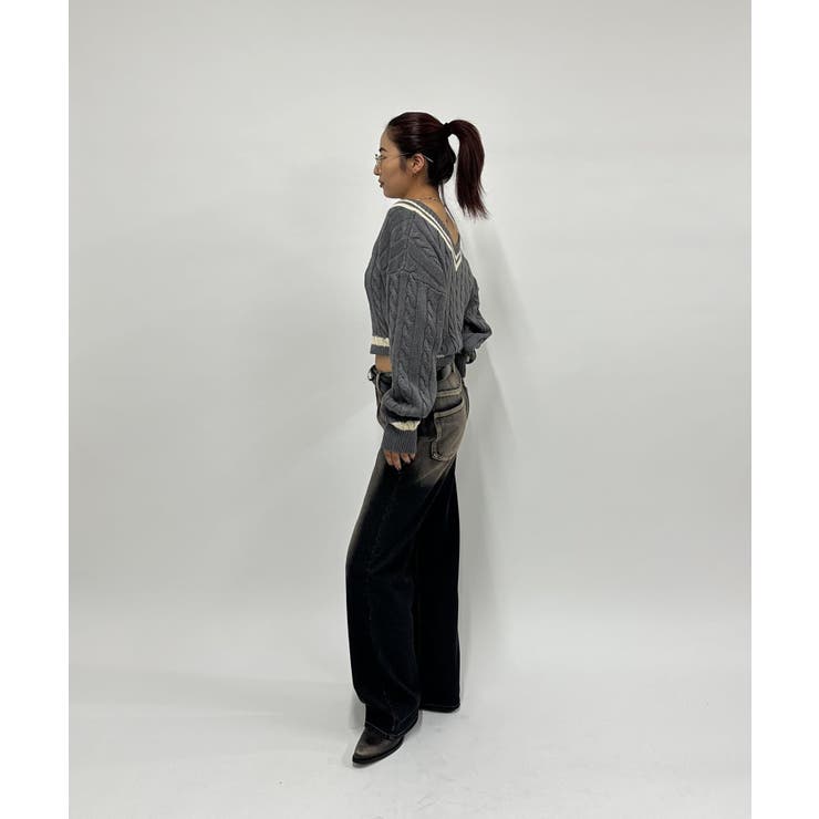 WHO'S WHO gallery】チルデンVネックニット[品番：PALW0004289]｜PAL GROUP  OUTLET（パルグループアウトレット）のレディースファッション通販｜SHOPLIST（ショップリスト）