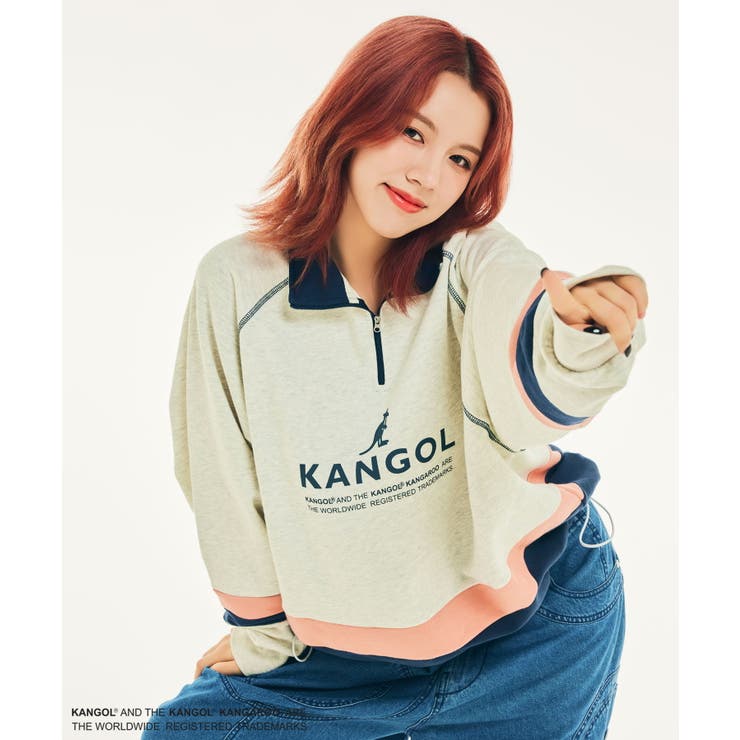 Ciaopanic【WOOAH×KANGOL】新品ハーフジップスウェット　完売品 Ciaopanic】【WOOAH×KANGOL】ハーフジップスウェット[品番