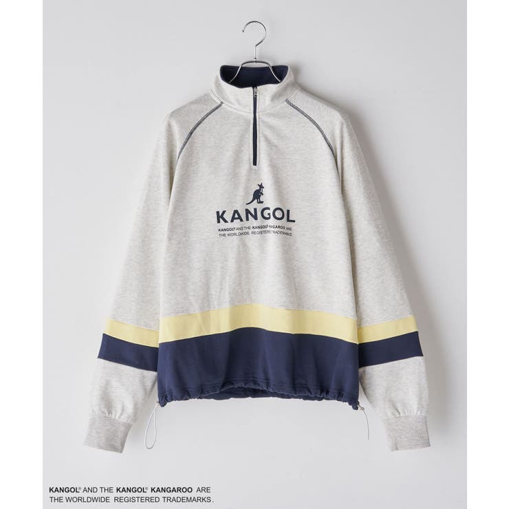 Ciaopanic】【WOOAH×KANGOL】ハーフジップスウェット[品番