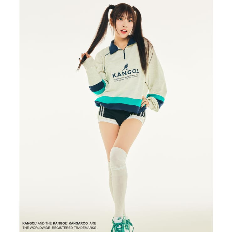 Ciaopanic【WOOAH×KANGOL】新品ハーフジップスウェット　完売品 パル PAL 【Ciaopanic】【WOOAH×KANGOL】ハーフジップスウェット