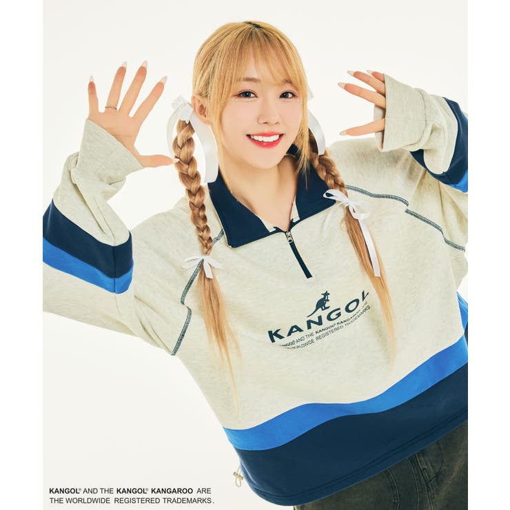 Ciaopanic【WOOAH×KANGOL】新品ハーフジップスウェット　完売品 Ciaopanic【WOOAH×KANGOL】新品ハーフジップスウェット 完売品