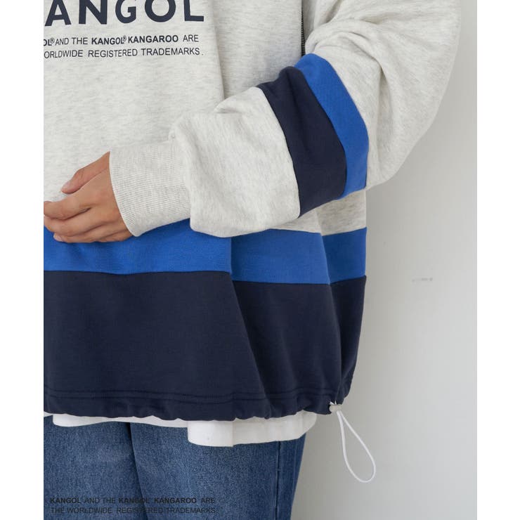 Ciaopanic】【WOOAH×KANGOL】ハーフジップスウェット[品番