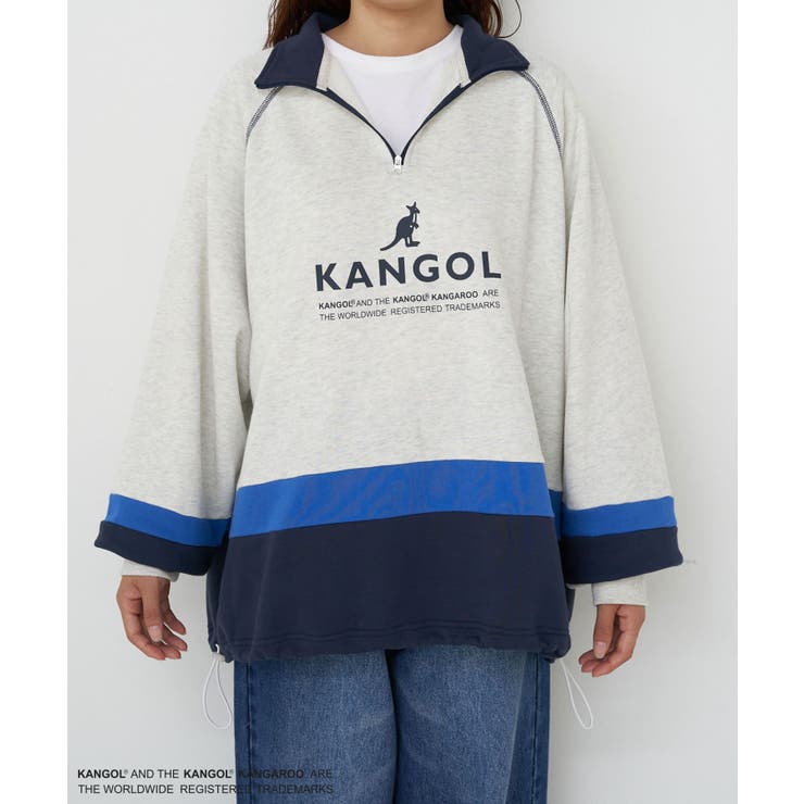 Ciaopanic】【WOOAH×KANGOL】ハーフジップスウェット[品番