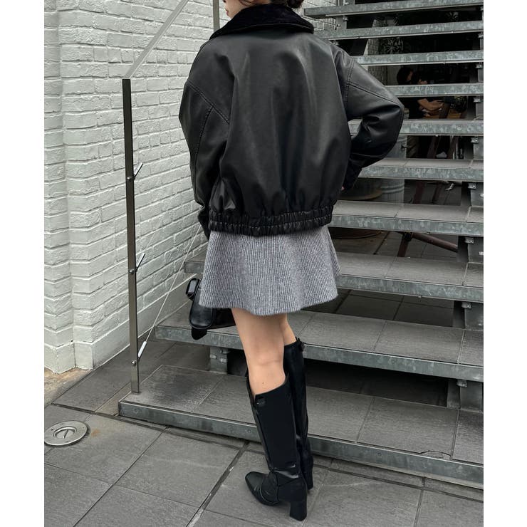 新品　チコ　Chico ファー衿　レザーブルゾン　S 新品 チコ Chico ファー衿 レザーブルゾン S