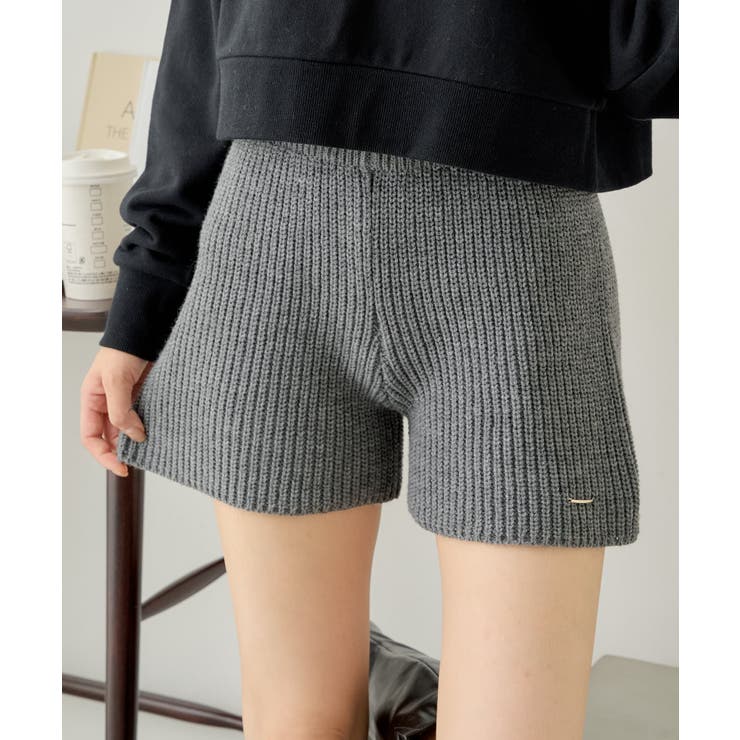 Chico】プレート付ニットショートPT[品番：PALW0004313]｜PAL