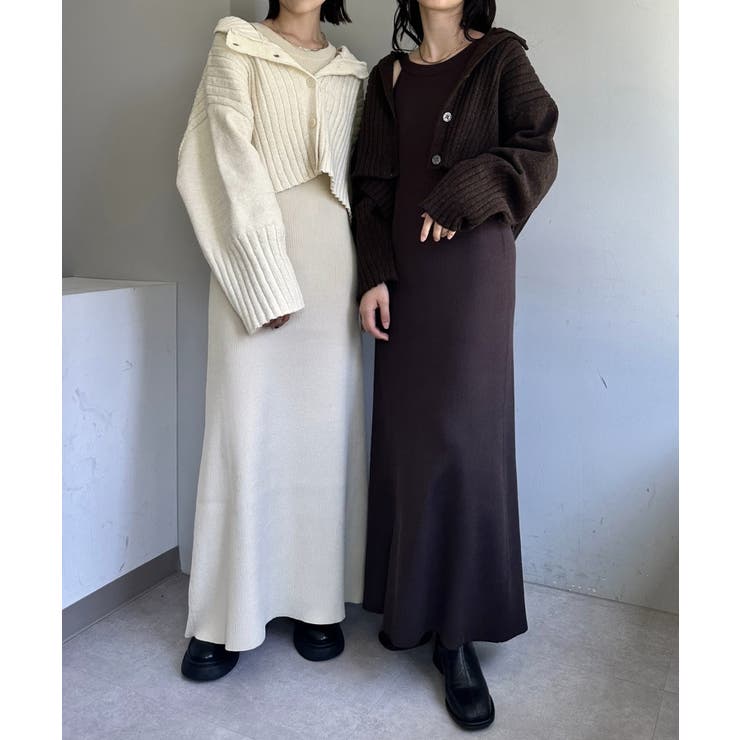 新品タグ付き　mystic ベロアモールワンピースセット　グレー mystic】ベロアモールワンピースSET[品番：PALW0004330]｜PAL GROUP