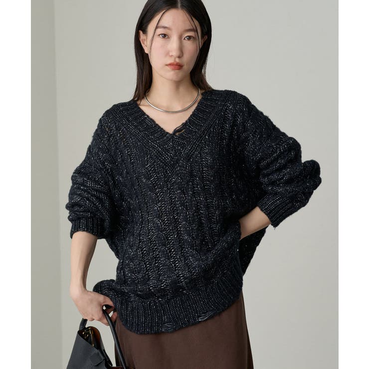 Loungedress】深VケーブルKN[品番：PALW0004342]｜PAL GROUP  OUTLET（パルグループアウトレット）のレディースファッション通販｜SHOPLIST（ショップリスト）