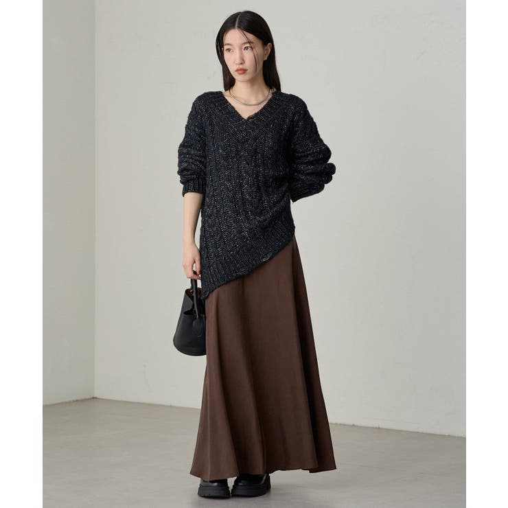 PAL GROUP OUTLET｜【Loungedress】深Vケーブルニット | Rakuten