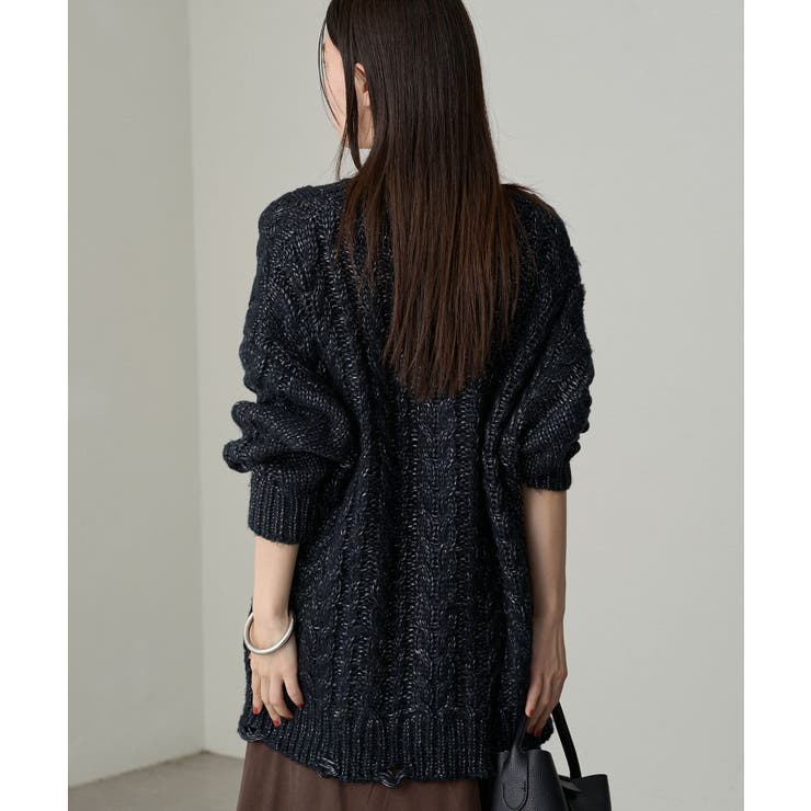 PAL GROUP OUTLET｜【Loungedress】深Vケーブルニット | Rakuten