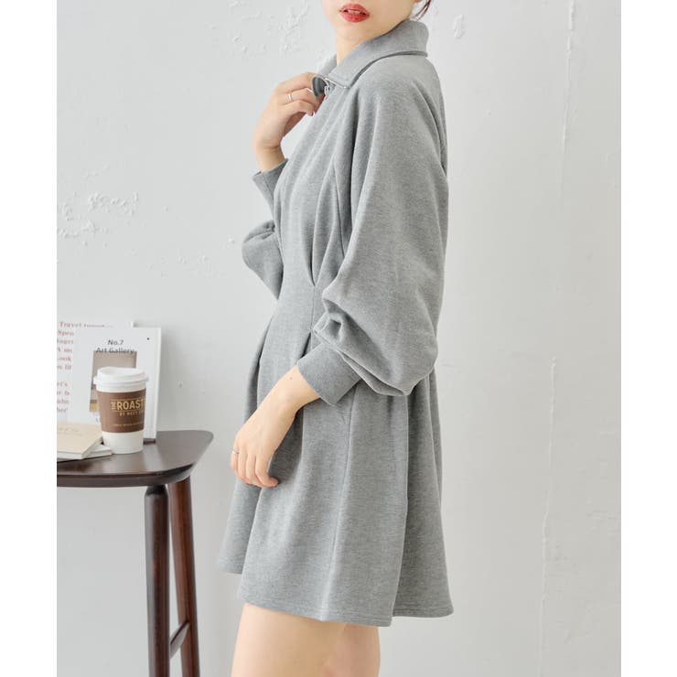 【Chico】ハーフZIPフレアスウェットミニOP | PAL GROUP OUTLET | 詳細画像13 