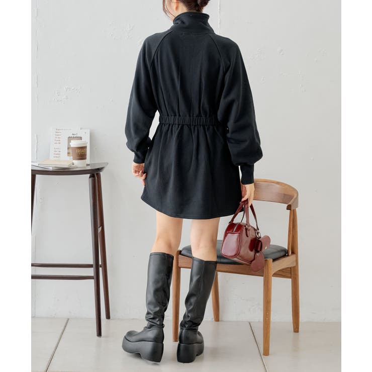 【Chico】ハーフZIPフレアスウェットミニOP | PAL GROUP OUTLET | 詳細画像18 