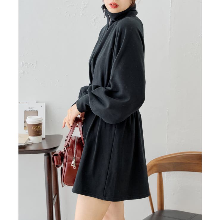 【Chico】ハーフZIPフレアスウェットミニOP | PAL GROUP OUTLET | 詳細画像21 