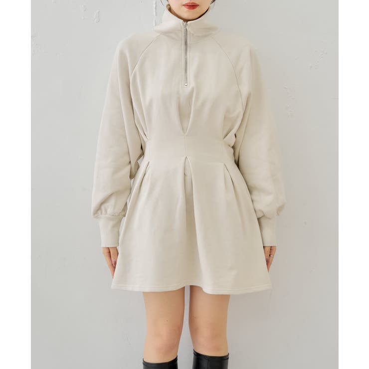 【Chico】ハーフZIPフレアスウェットミニOP | PAL GROUP OUTLET | 詳細画像25 