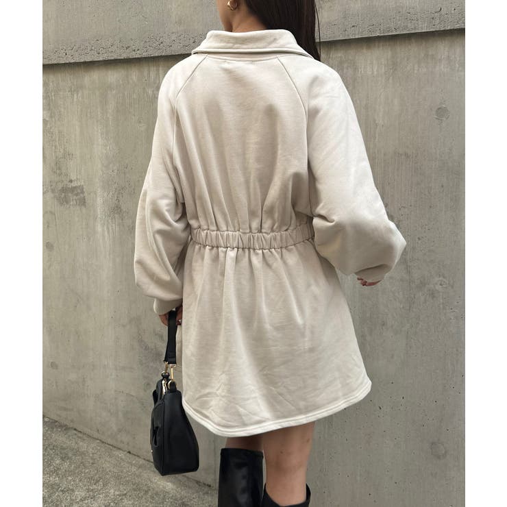 【Chico】ハーフZIPフレアスウェットミニOP | PAL GROUP OUTLET | 詳細画像6 