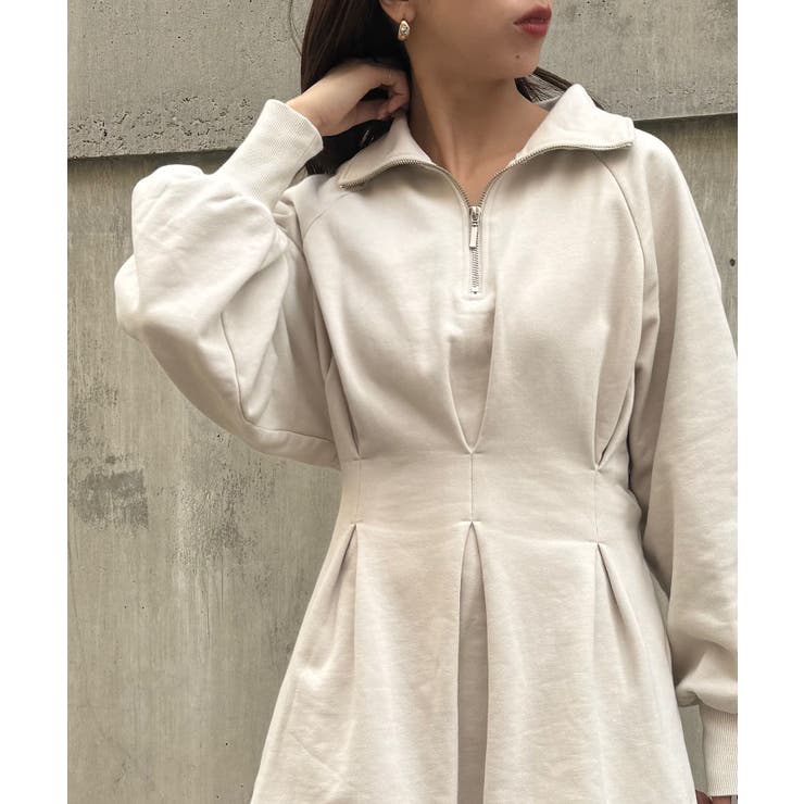 【Chico】ハーフZIPフレアスウェットミニOP | PAL GROUP OUTLET | 詳細画像7 