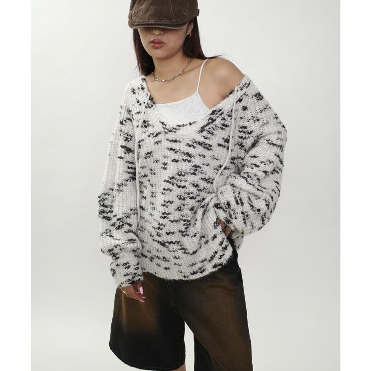 WHO'S WHO gallery】ミックスリボンニット[品番：PALW0004358