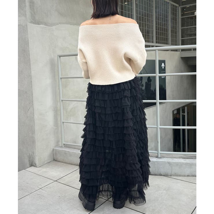 【Chico】ボリュームチュールロングSK[品番：PALW0004406]｜PAL GROUP  OUTLET（パルグループアウトレット）のレディースファッション通販｜SHOPLIST（ショップリスト）