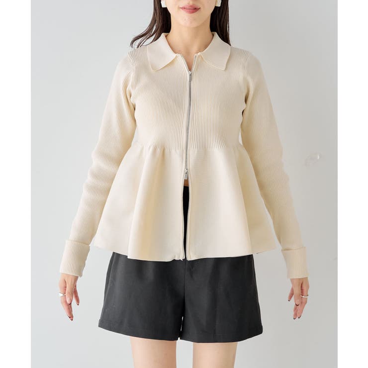 Chico】ペプラムZIPニット[品番：PALW0004413]｜PAL GROUP OUTLET