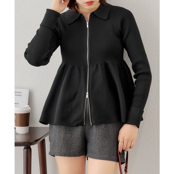Chico】ペプラムZIPニット[品番：PALW0004413]｜PAL GROUP OUTLET