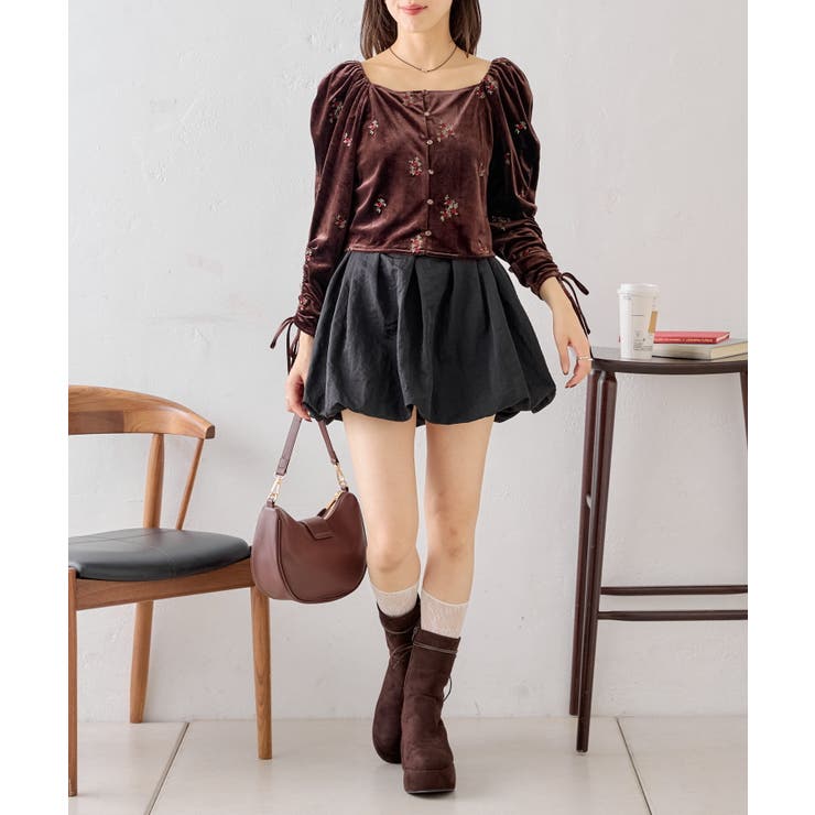 【Chico】2wayベロア刺繍トップス[品番：PALW0004417]｜PAL GROUP  OUTLET（パルグループアウトレット）のレディースファッション通販｜SHOPLIST（ショップリスト）