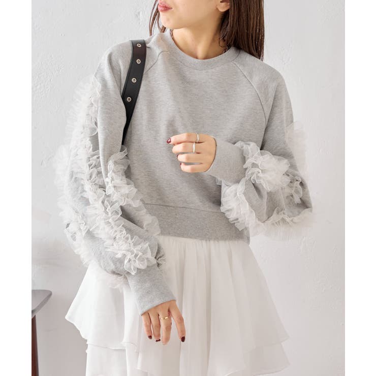 Chico】チュールフリルスウェット[品番：PALW0004418]｜PAL GROUP