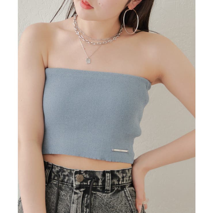 RIB TUBE TOP with choker – REVIRAL'