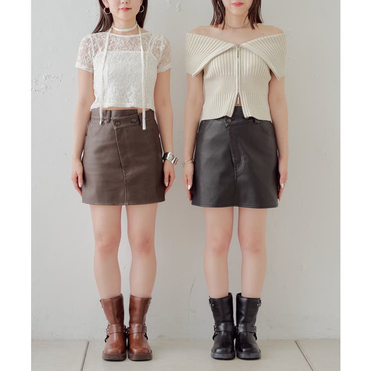 Chico】レザー台形ミニSK[品番：PALW0004462]｜PAL GROUP OUTLET（パル