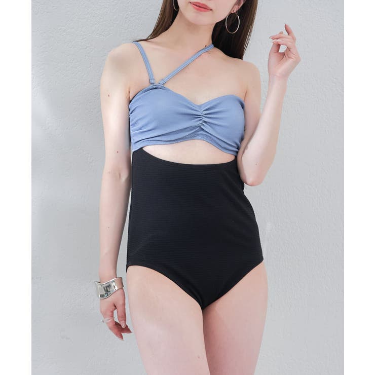 BLE/BK | 【Chico】配色カットアウトOP | PAL GROUP OUTLET