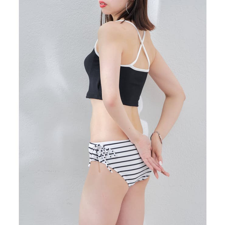 chico 水着 セットアップ 水着/トップス/SALON by Chico限定】バックリボンシャーリング