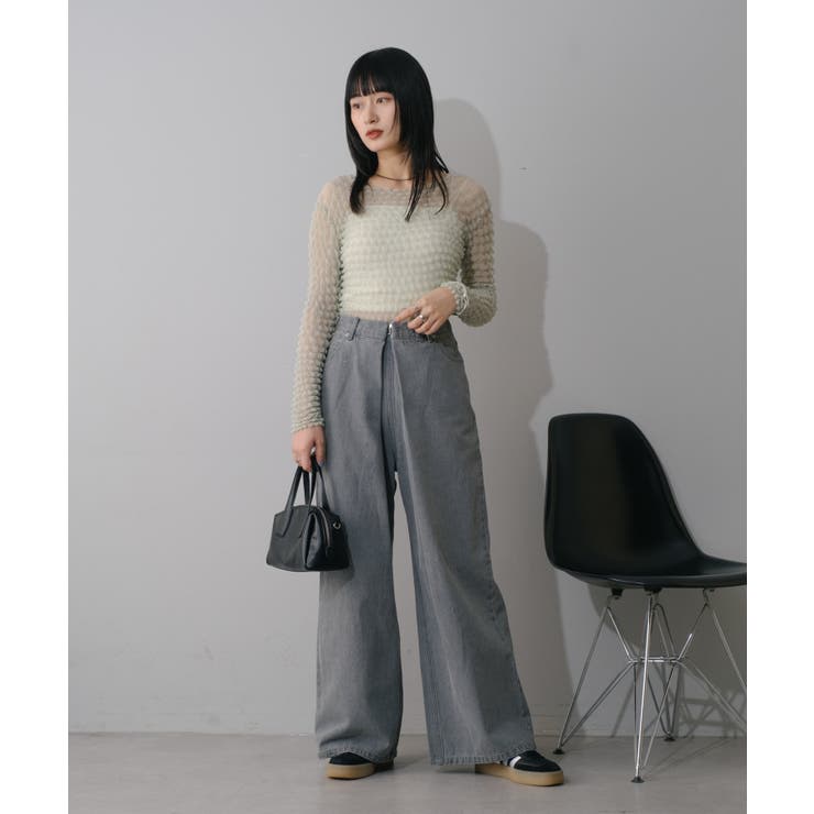 Carne Bollent シアートップス　美品 Vin｜クルーネックラメシアートップス | Rakuten Fashion(楽天