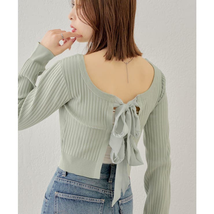 【Chico】バッグ開きリボンリブニット | PAL GROUP OUTLET | 詳細画像11 