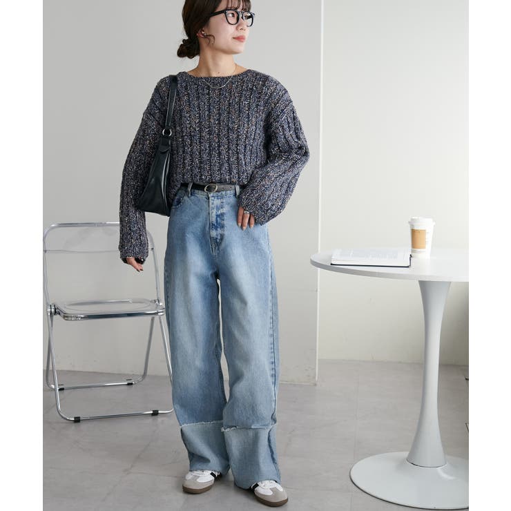 【Discoat】MIX糸ワイドリブプルオーバー | PAL GROUP OUTLET | 詳細画像12 