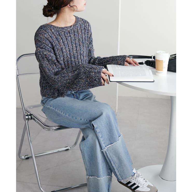 【Discoat】MIX糸ワイドリブプルオーバー | PAL GROUP OUTLET | 詳細画像13 