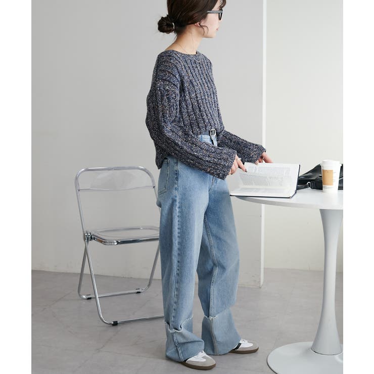 【Discoat】MIX糸ワイドリブプルオーバー | PAL GROUP OUTLET | 詳細画像14 