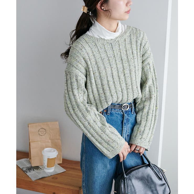 【Discoat】MIX糸ワイドリブプルオーバー | PAL GROUP OUTLET | 詳細画像27 