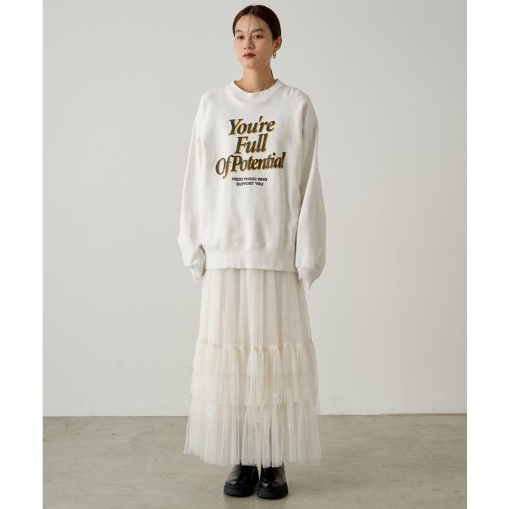 LOUNGEDRESS（ラウンジドレス）の「2WAYロゴプルオーバー