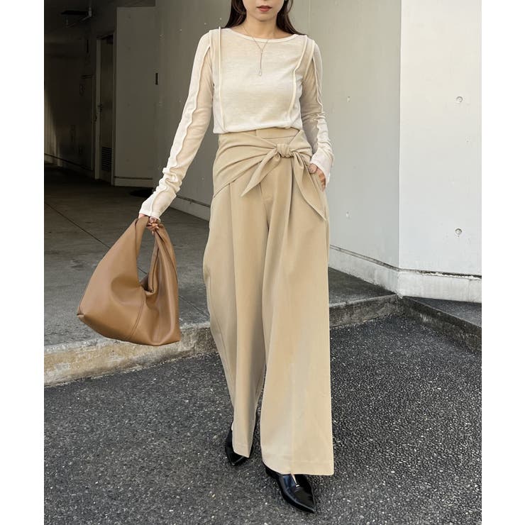 CAPRICIEUX LE&#39;MAGE - 【オシャレ⭐CAPRICIEUX LEMAGE】黄色　麻　カットソー　サイズF CAPRICIEUX LE'MAGE - 【オシャレ⭐CAPRICIEUX LEMAGE】黄色 麻