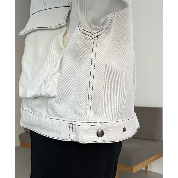 CAPRICIEUX LE'MAGE】デニムノーカラーJK[品番：PALW0004693