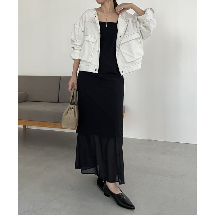 capricieux le'mage ブラックデニムジャケット 2025年最新】CAPRICIEUX LE'MAGE レディース Gジャン・デニム