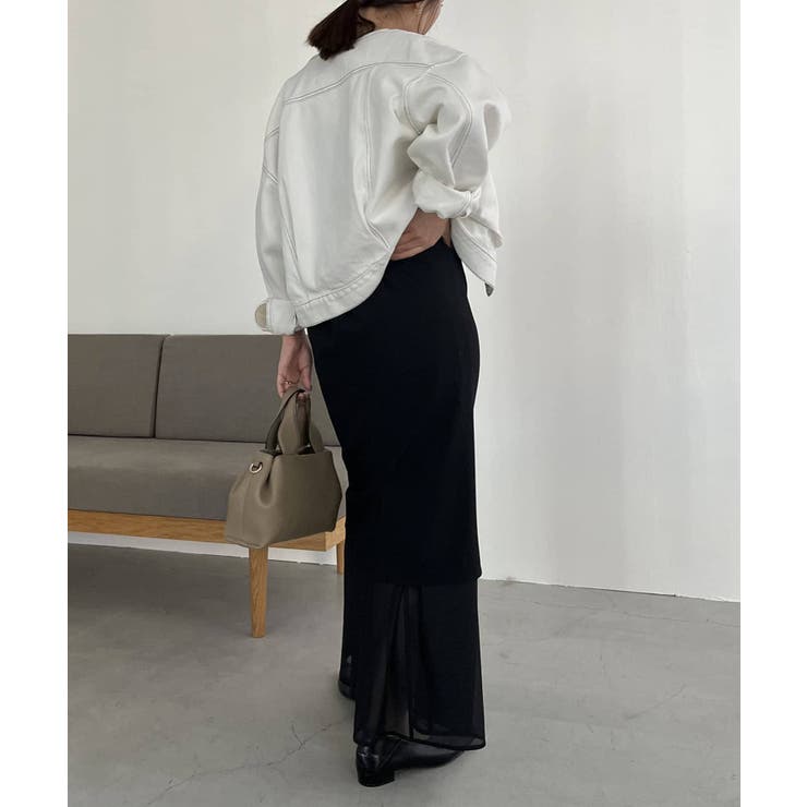 CAPRICIEUX LE'MAGE】デニムノーカラーJK[品番：PALW0004693]｜PAL