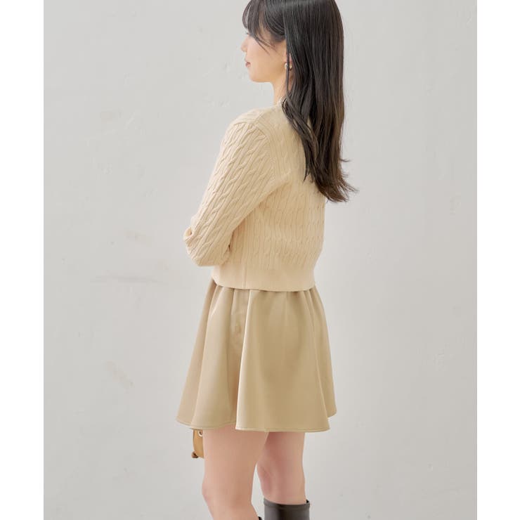 【Chico】ボリュームフレアサテンライクミニSK | PAL GROUP OUTLET | 詳細画像9 