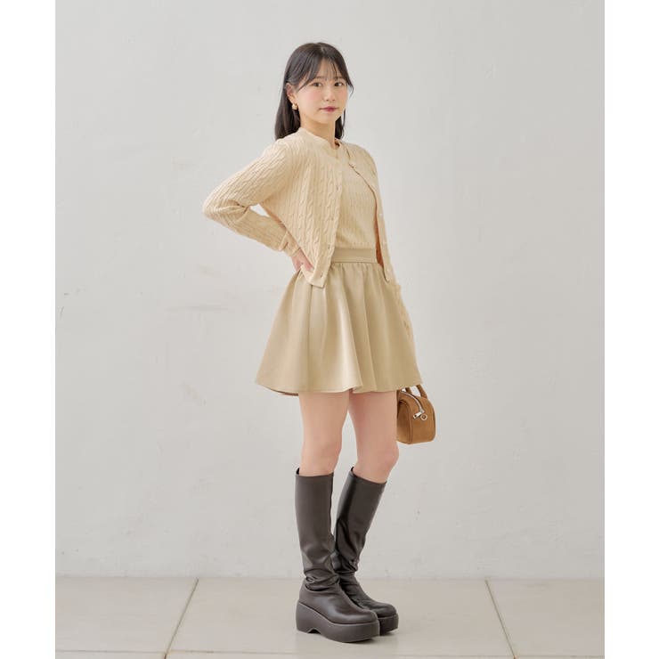 【Chico】ボリュームフレアサテンライクミニSK | PAL GROUP OUTLET | 詳細画像11 