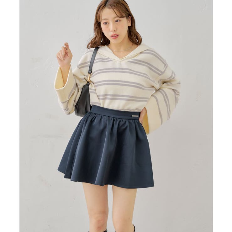 【Chico】ボリュームフレアサテンライクミニSK | PAL GROUP OUTLET | 詳細画像15 