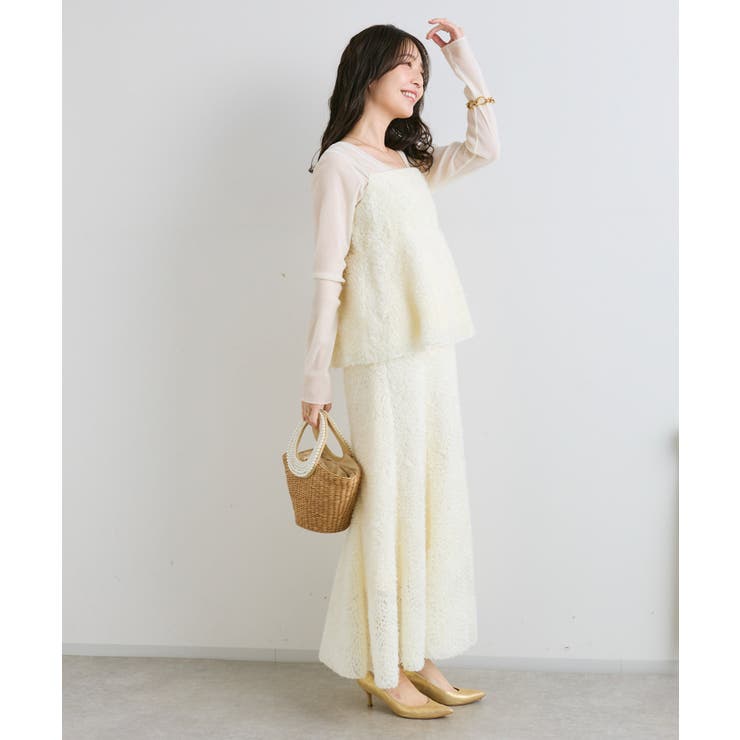 La boutique BonBon】フリルチュールバックリボンキャミ[品番