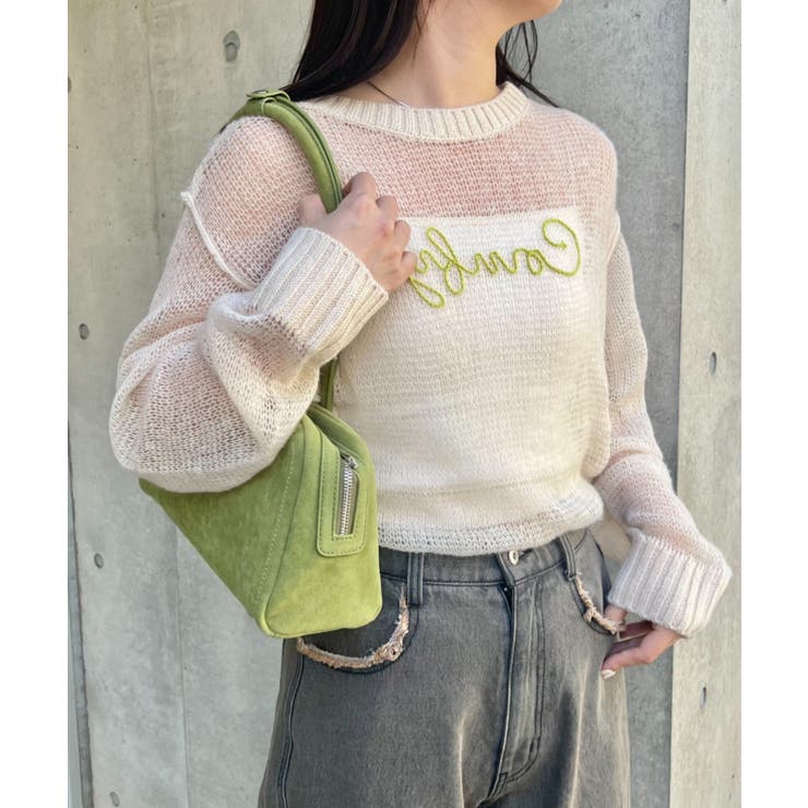 シアー刺繍ロゴニット Kastane】刺繍シアーロゴニット[品番：PALW0004750]｜PAL GROUP