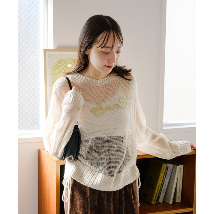シアー刺繍ロゴニット Kastane】刺繍シアーロゴニット[品番：PALW0004750]｜PAL GROUP