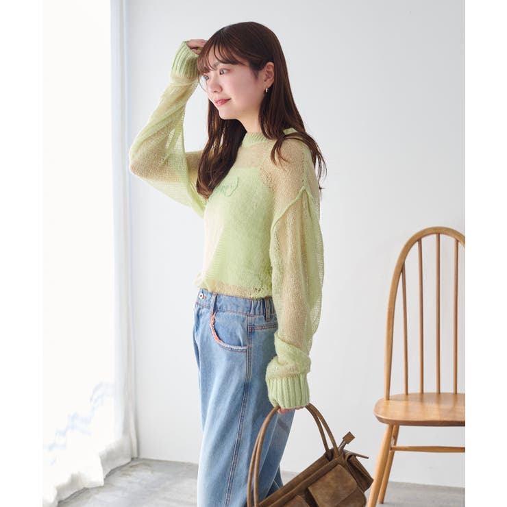Kastane】刺繍シアーロゴニット[品番：PALW0004750]｜PAL GROUP