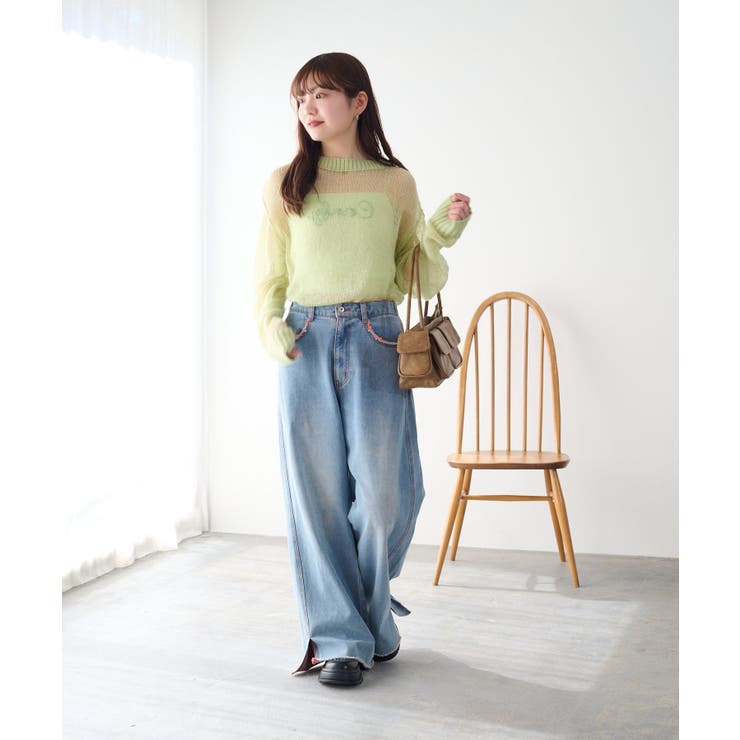 Kastane】刺繍シアーロゴニット[品番：PALW0004750]｜PAL GROUP